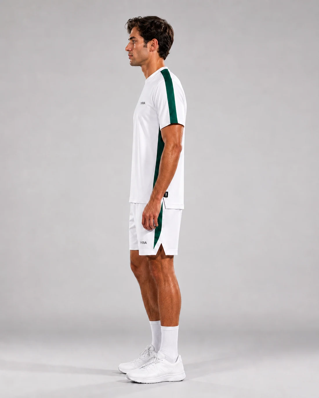 Camiseta Performance — colorway Esmeralda — referência conceitual 4